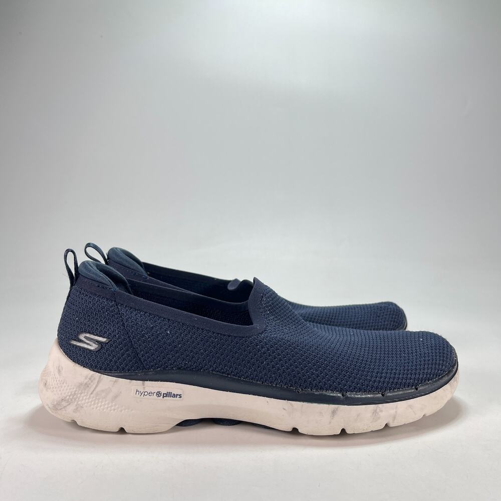 Skechers GOwalk 6 Clear Virtue Navy Slip On Walking Shoes 124505 Women's Size 10